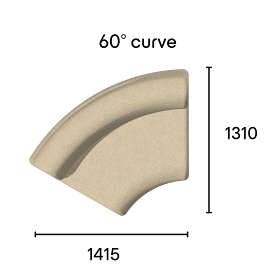 Eclipse 60 degree sofa module specifications