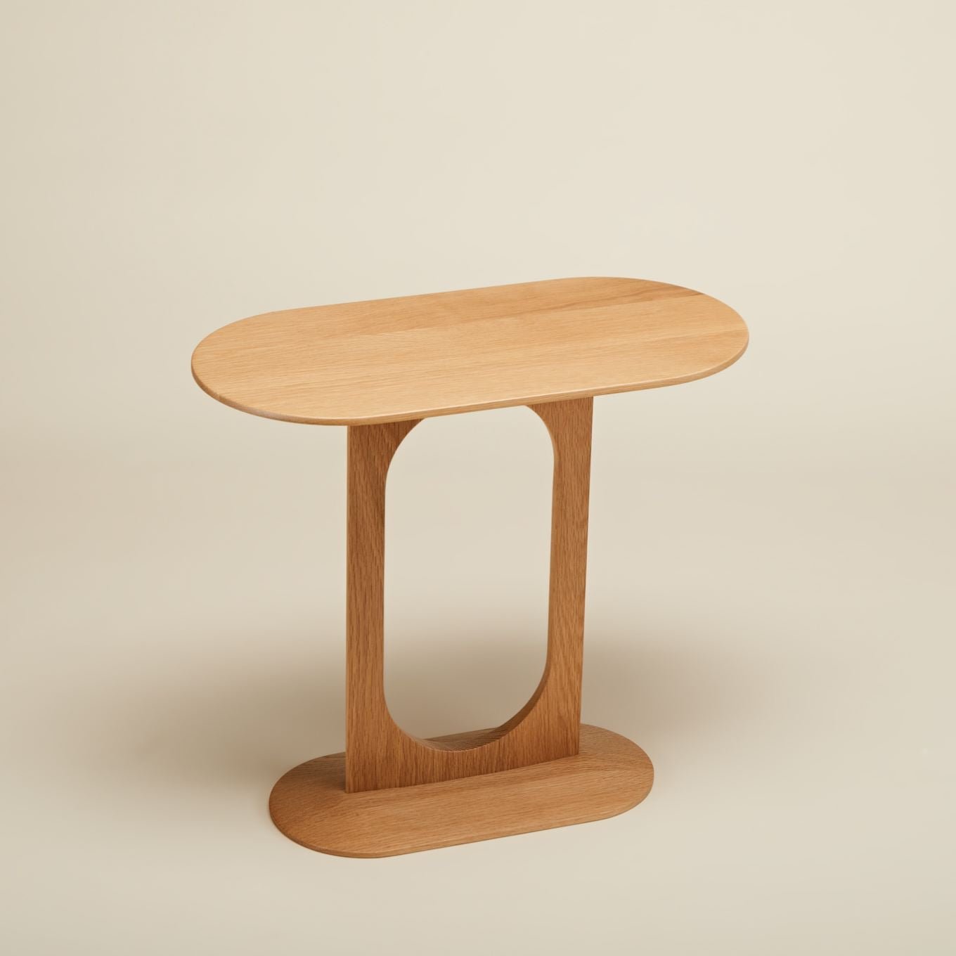 Ethos side table by E9 Design in solid american white oak timber