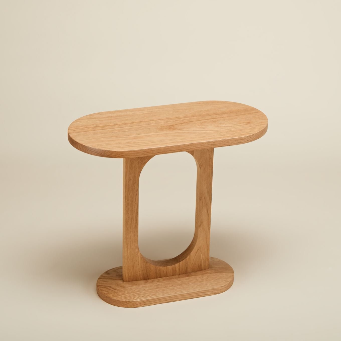 Ethos Plus side table by E9 Design in solid American white oak timber