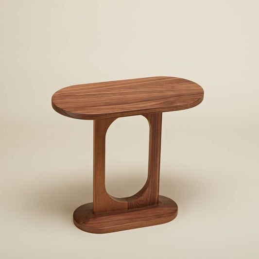 Ethos Plus side table in solid walnut timber by E9 Design